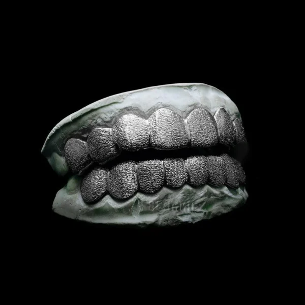 Solid .925 Sterling Silver Diamond Dust Grillz - Image 3