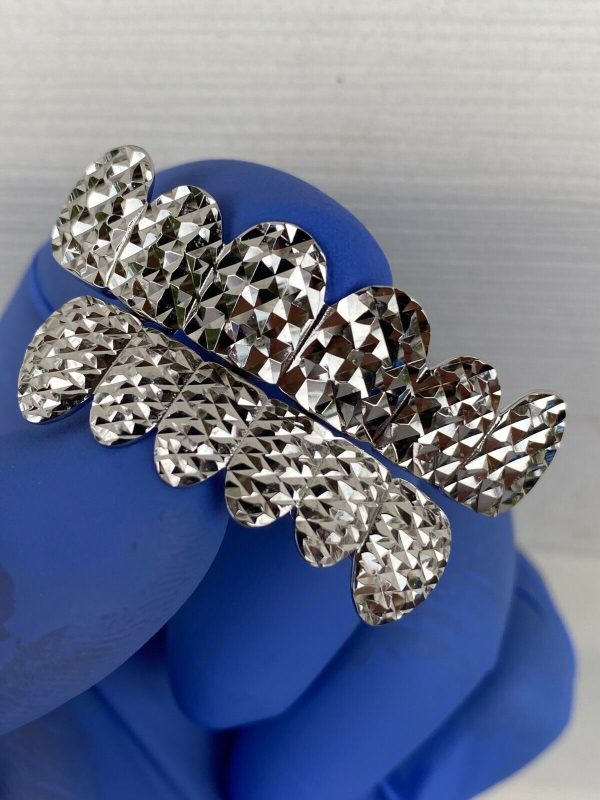 Solid .925 Sterling Silver Diamond Cut Grillz - Image 3