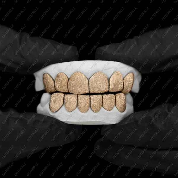 Solid Gold Diamond Dust Grillz - Image 3