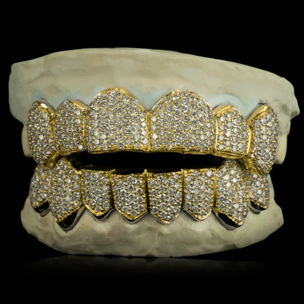 Solid Gold Natural Diamond Grillz - Image 2