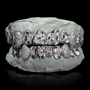 Nugget Cuts with Iced Fangs Grillz