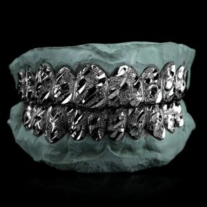 Solid .925 Sterling Silver Nugget Cut Grillz