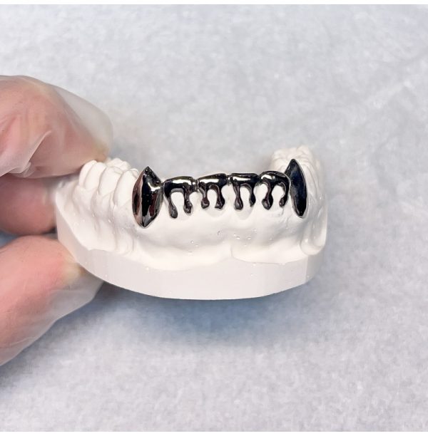 Solid Sterling Silver Drip Grillz - Image 2